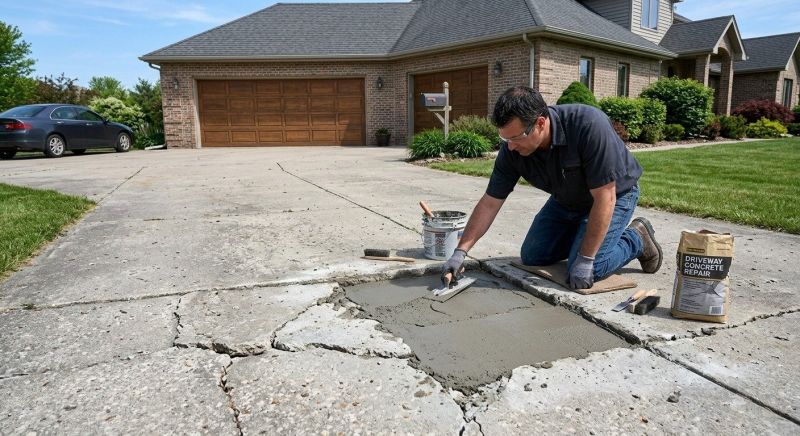 Concrete Driveway Patching in West Des Moines, IA