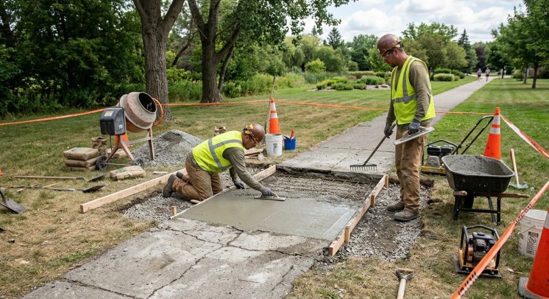 Concrete Pathway Repair in West Des Moines, IA