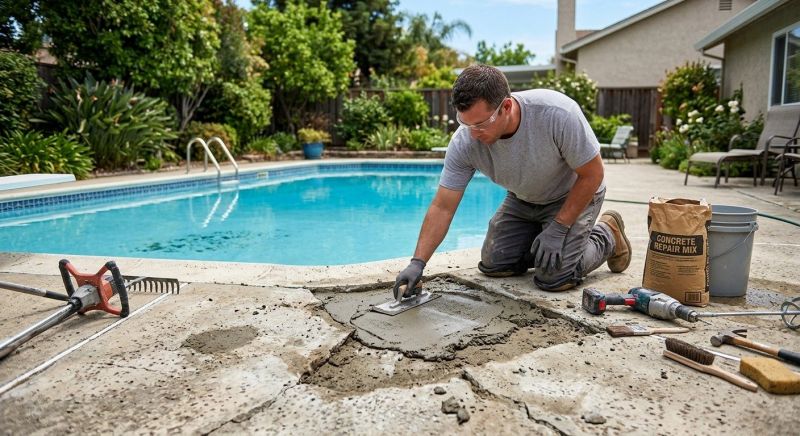 Concrete Pool Deck Repair in Corpus Christi, TX