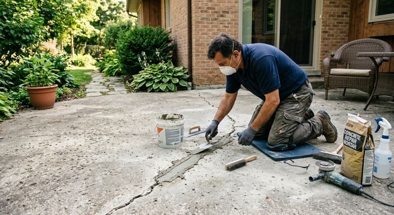 Concrete Pool Patio Repair in Des Moines, IA