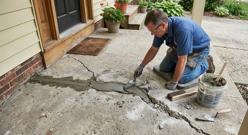 Entryway Concrete Repair in Des Moines, IA